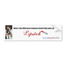 Sarah Palin and a Pit Bull bumper stickers by sarahpalintees Sarah Palin and a Pit Bull bumper stickers