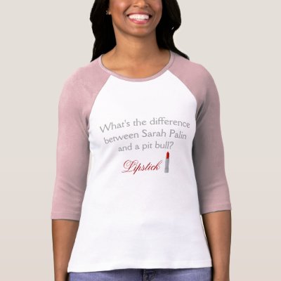Sarah Palin and Pit bull - Raglan Shirt by sarahpalintees