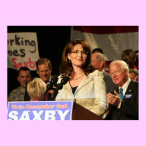 Sarah Palin at Chambliss Rally Poster
