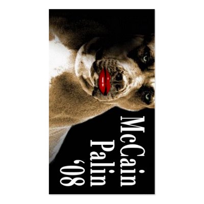 Sarah Palin Campaign Call Cards Business Cards by tom66cat
