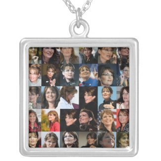 Sarah Palin Collage Necklace necklace