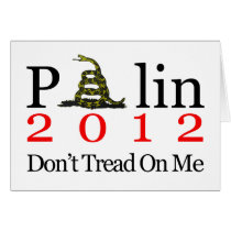 Sarah Palin Don't Tread On Me Greeting Card