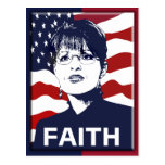 Sarah Palin Faith Cards 2 Sided Postcard