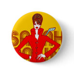 Sarah Palin Fashion Style Doodle Art Button