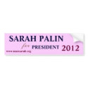 SARAH PALIN FOR PRESIDENT 2012 bumper stickers