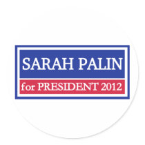 Sarah Palin for President 2012 stickers