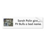 Sarah Palin gives Pit Bulls a bad name. bumper stickers