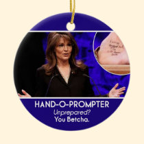 Sarah Palin Hand-o-Prompter Ornament_2 ornaments