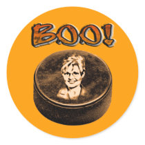 Sarah Palin Hockey Halloween Puck Sticker by OWL1998 Sarah Palin Hockey Halloween Puck Sticker