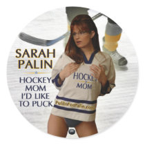 Sarah Palin - Hockey Mom I'd Like To Puck Stickers