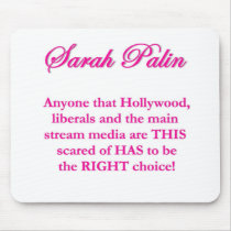 Sarah Palin - Hollywood Liberals & the MSM Mousepads