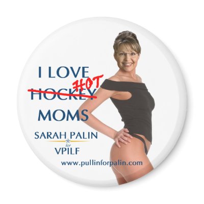 Sarah Palin - I Love Hot(ckey) Moms Magnet by monkeyclown