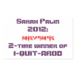 Sarah Palin I-QUIT-AROD sticker stickers