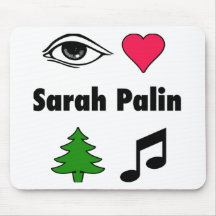 Sarah Palin Loves Country Music Mousepads