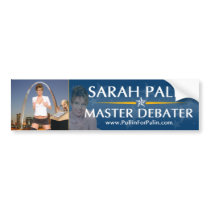 Sarah Palin - Master Debater Bumper Sticker bumper stickers