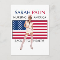 Sarah Palin-Nursing America Back 2 Health Postcard