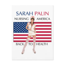 Sarah Palin-Nursing America Back 2 Health Postcard by monkeyclown Sarah Palin-Nursing America Back 2 Health Postcard