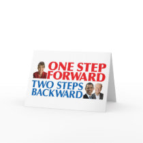 Sarah Palin One Step Forward Greeting Cards