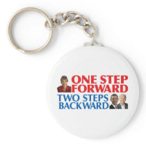Sarah Palin One Step Forward Keychains