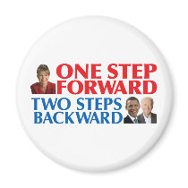 Sarah Palin One Step Forward Magnets