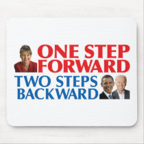Sarah Palin One Step Forward Mousepads