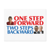 Sarah Palin One Step Forward Postcards