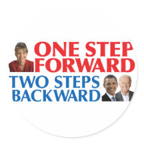 Sarah Palin One Step Forward Stickers