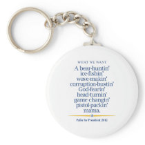 Sarah Palin Pistol packin' Mama Keychain