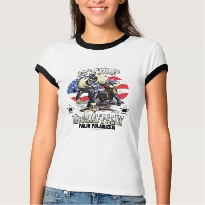 Sarah Palin Polarizes Gear T Shirts by YesPoliticsSuck
