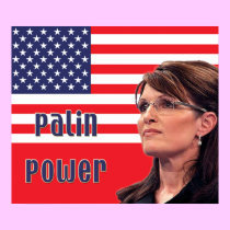 Sarah Palin Power US Flag Poster