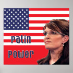 Sarah Palin Power US Flag Poster