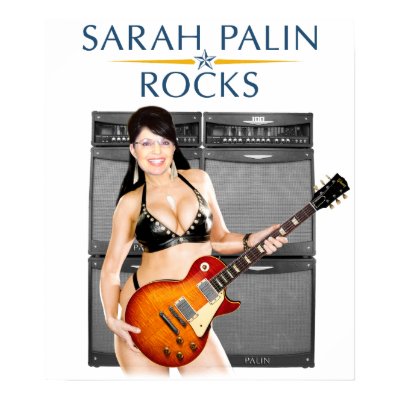 Sarah Palin Rocks Poster by monkeyclown