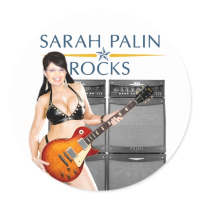 Sarah Palin Rocks Stickers by monkeyclown
