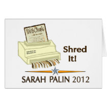 Sarah Palin SHRED THE CONSTITUTION cards