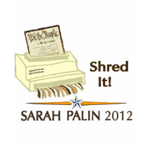 Sarah Palin SHRED THE CONSTITUTION t-shirts