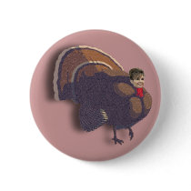 Sarah Palin Thanksgiving Turkey Button Pin