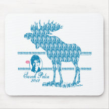 Sarah Palin with Moose Art Mousepads