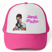 Sarah Palin With Rifle Hat