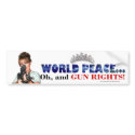 Sarah Palin World Peace bumper stickers