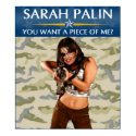 Sarah Palin - You Want A Piece Of Me? Poster posters