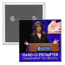 Sarah Palin's Teleprompter: The Hand-o-Prompter buttons