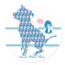 Sarah Pit Bull Stickers by Women4Palin Sarah Pit Bull Stickers