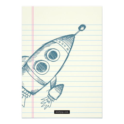 Sarah Tidwell Rocket Bris/Circumcision Invitation