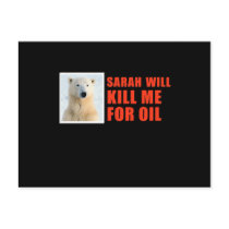 Sarah will kill me for oil post card