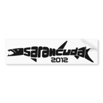 Sarahcuda Black Bumper Sticker