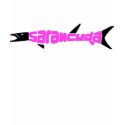 Sarahcuda Center Pink Black Lg t-shirts