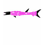 Sarahcuda Center Pink Black Lg t-shirts