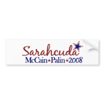 Sarahcuda (McCain Palin 2008) bumper stickers by worldsfair Sarahcuda (McCain Palin 2008) bumper stickers