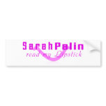 SarahPalin read my lipstick Bumper Stickers