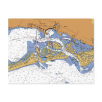 Sarasota, Florida Nautical Harbor Chart Postcard by sailorpatp Sarasota, Florida Nautical Harbor Chart Postcard